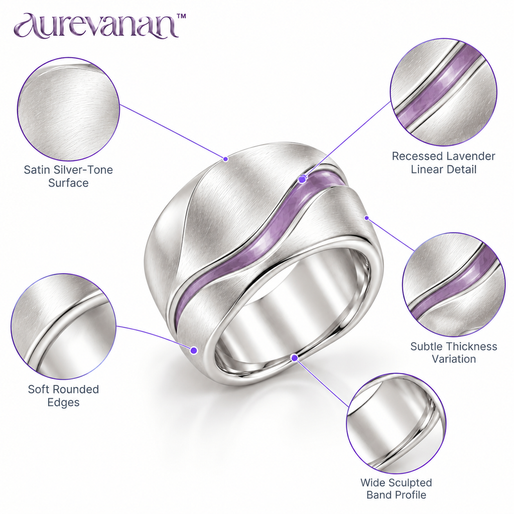 8 aurevanan™ Polished Dome Stud Earrings with Muted Lavender Center