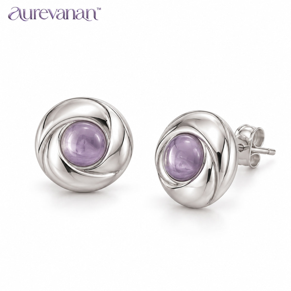 7 aurevanan™ Slim Oval Link Bracelet with Pale Lavender Accent